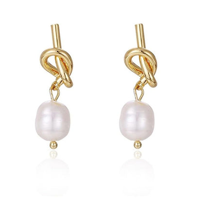 Pearl Knot Earrings - Ahlis Luxe