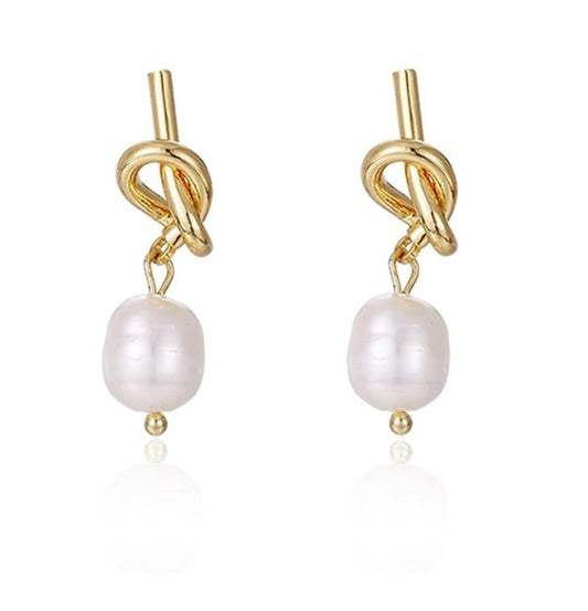 Pearl Knot Earrings - Ahlis Luxe
