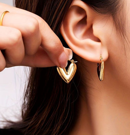 Heart Earrings - Ahlis Luxe